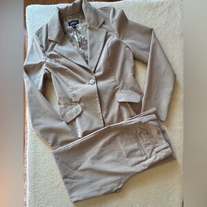 A. Byer Tan Pantsuit
